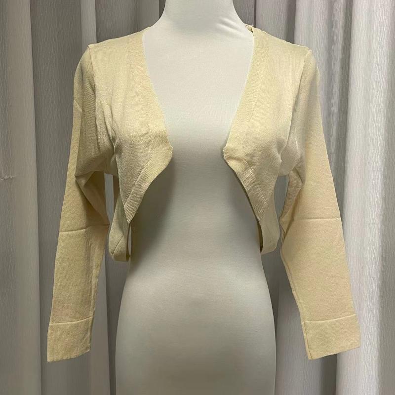 

Осенний тонкий длинный рукав облегающий вязаный кардиган женский модный повседневный однотонный простой кардиган пальто элегантный офисный женский короткий свитер куртка 25183 One Size абрикосовый