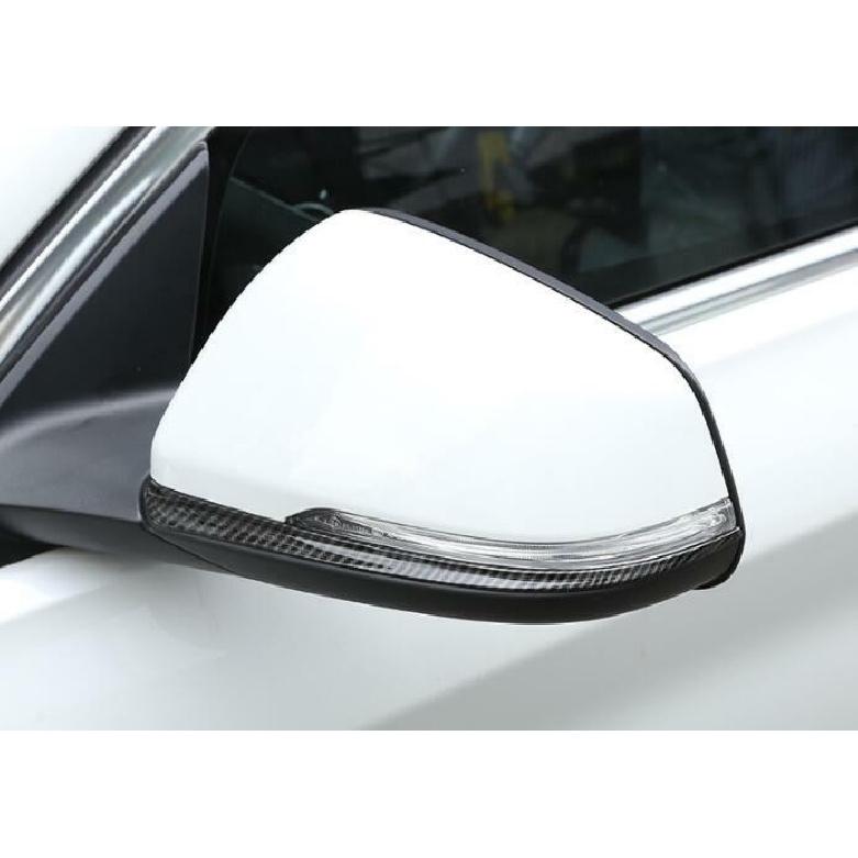 For BMW X1 2016-2020 F48 Carbon Fiber Rearview Side Mirror Cover Trim Strip 2pcs