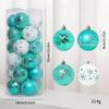 Electroplated Painted Christmas Ball Ornament Set – Plastic Round Decorations for Tree