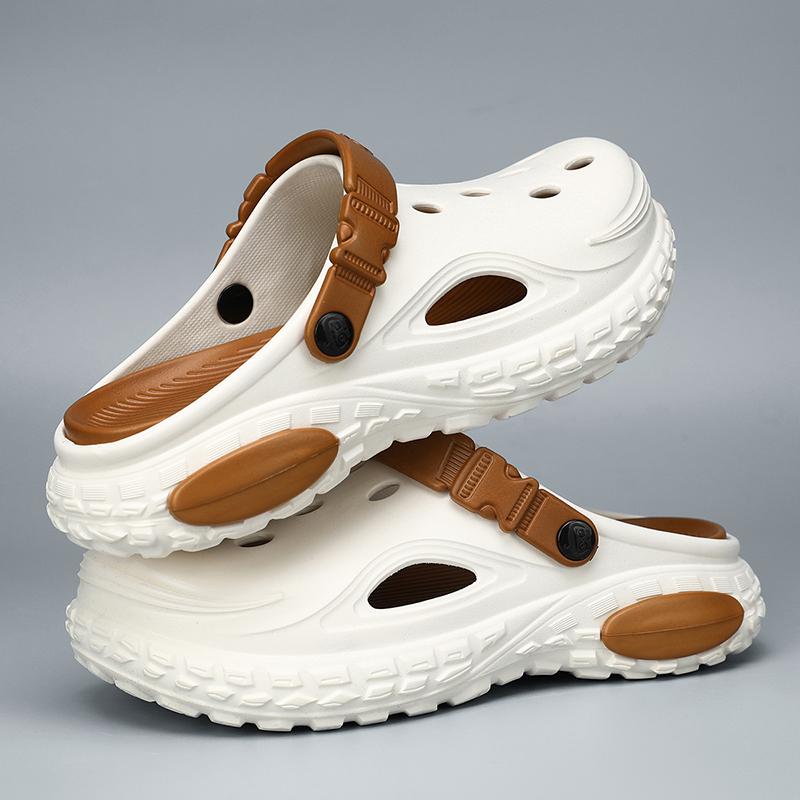 Summer Men s Thick Soled Non-Slip Breathable Toe-Cap Sandals Casual Beach Slippers 37-38