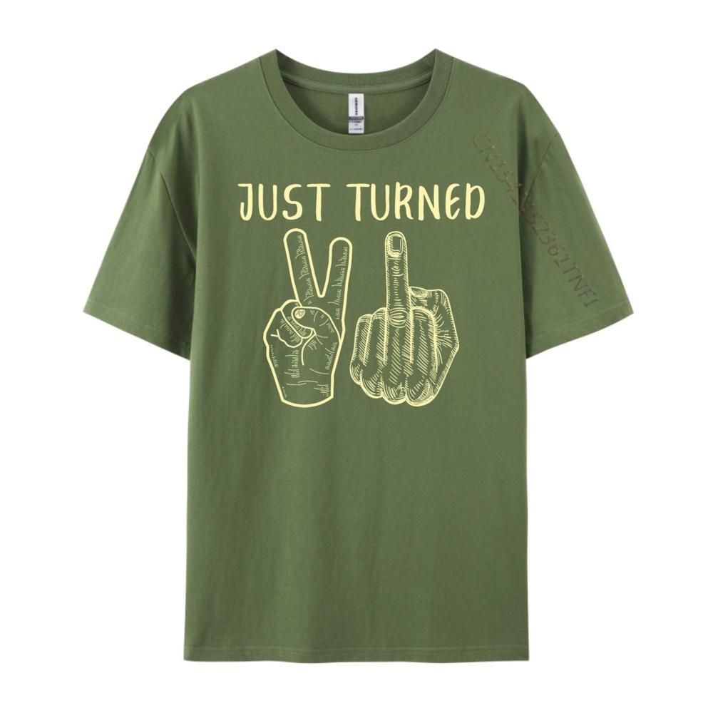 Just Turned 21 Years Old Funny 21st Birthday Party White T Shirt Men New In Tops Tees
