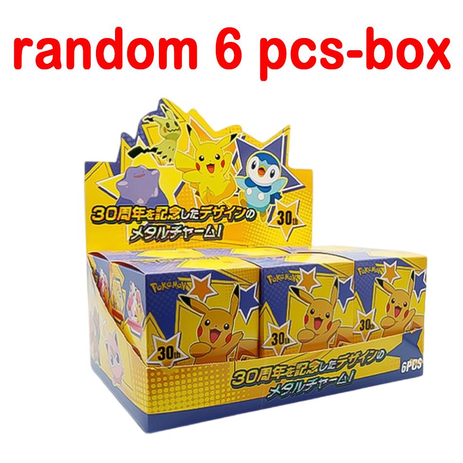 1-6pcs Pok É Mon Blind Box 30th Anniversary Commemorative Edition Pikachu Anime Models Desktop Decorations Pok É Mon Toys Gifts