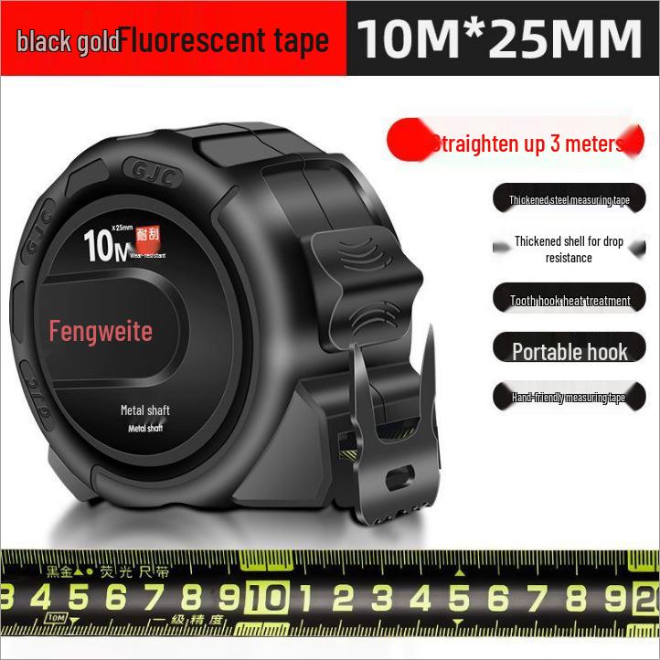 Double-Sided Fluorescent Tape Measure: Thick, Durable, Wear-Resistant, Waterproof, Drop-Proof, High-Precision, Transparent Ruler for Woodworking.