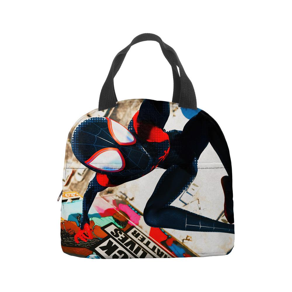 Anime Spider-Man Lunch Bag Portable Insulation Bag Bento Bag Lunch Box Bag Children'S Lunch Bag Picnic Ice Bag