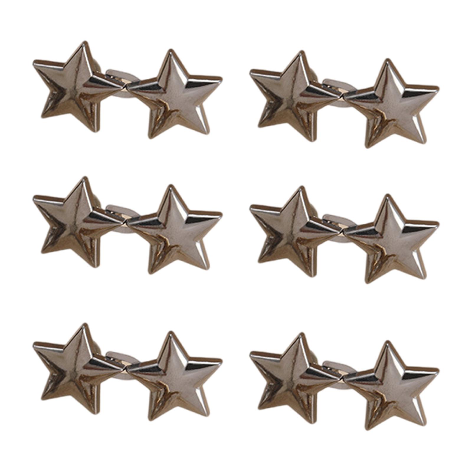 

Затяните талию кнопка булавка кнопки сплав звезда форма регулируемая талия пряжка для женщин девочек затяните талию джинсы кнопка 6