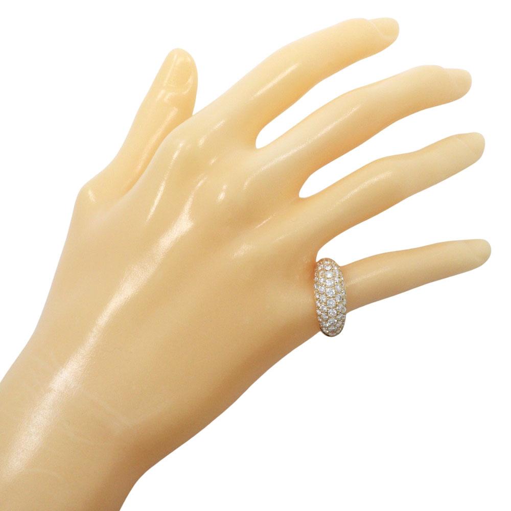 Ring K18 Yellow Gold/diamond #8.0(US Size) 5.4g Women Used