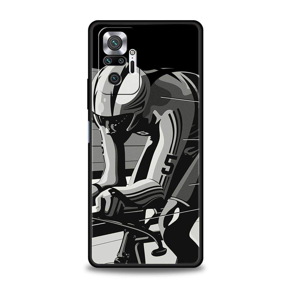 Mountain Bike Cycling Art Phone Case For Xiaomi Redmi Note 13 12 5G 11 10 Pro Plus 4G 9S 9 8 7 9T 13C 12C 10C 9C 9A Soft Cover