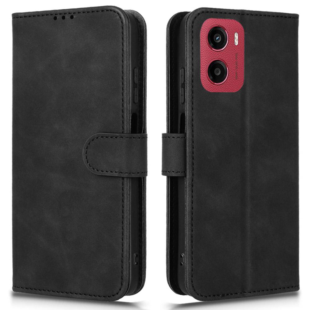 For Motorola Moto G05 4G/E15 4G Leather Case Skin Feel Anti Drop Wallet Flip Phone Cover
