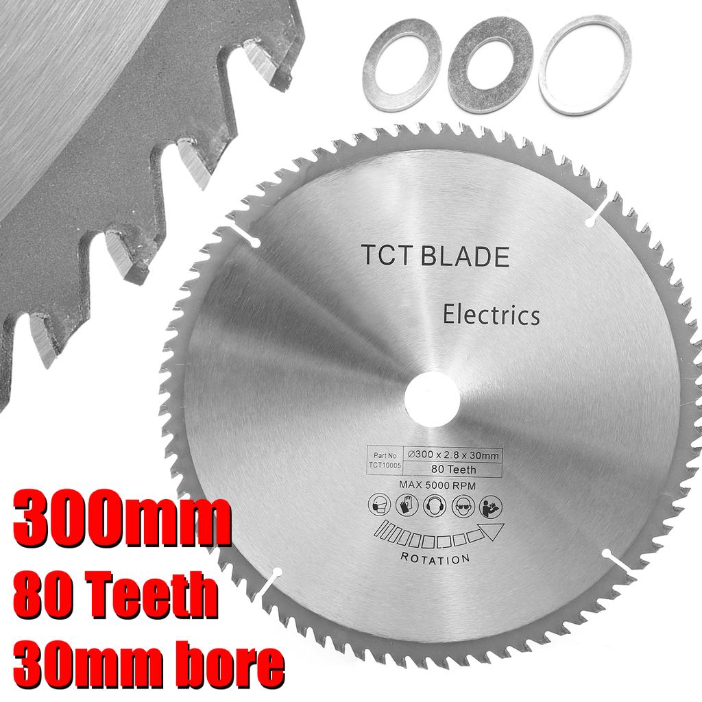 3 x 210mm 8 1//4/" TCT Circular Saw Blades 30mm Bore 16 /& 20 mm Reduction Rings