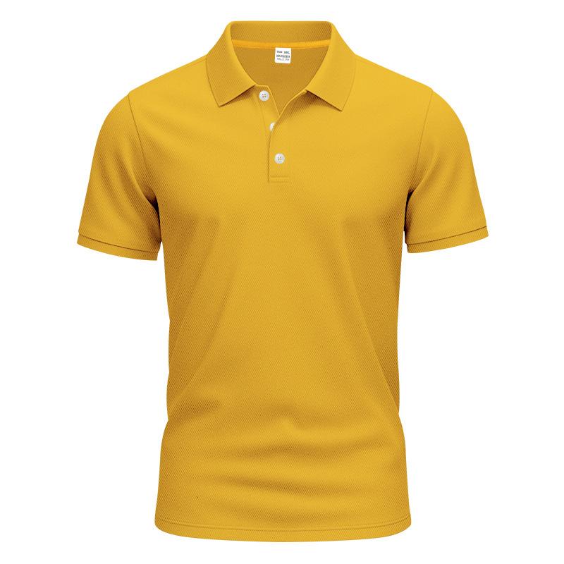Men's Simple Quick-Drying Polo POLO Shirt Golf Type Men's Gentleman Loose Breathable Lapel Short Sleeves