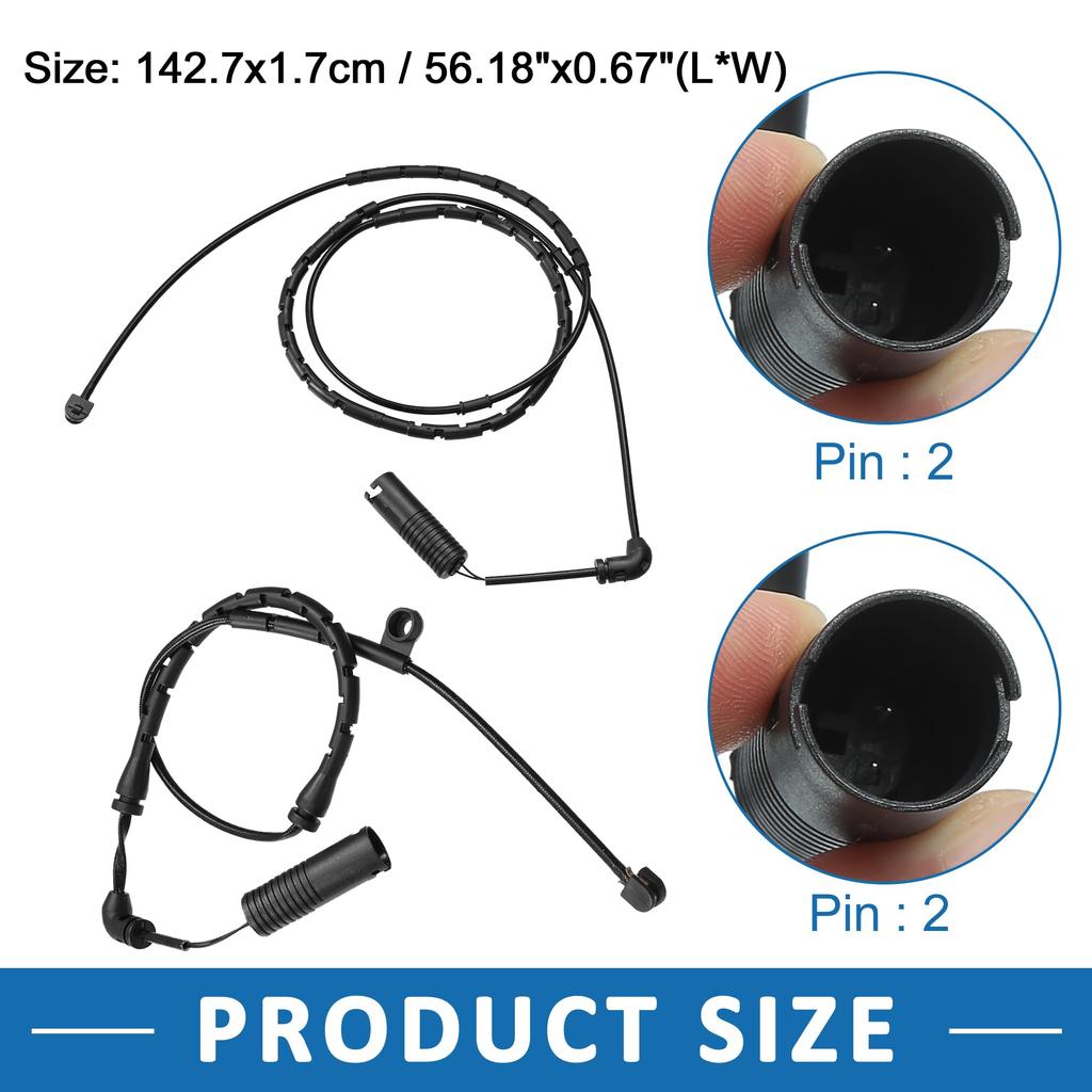 A ABSOPRO Front Rear Brake Pad Electronic Wear Sensor 34351164372 34351164371 B MW 325i 2001-2005 2 PCS
