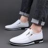 New Men Genuine Leather Casual Shoes Fashion Flat Leisure Shoes Comfortable Slip-on Loafers