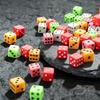 50pcs 8mm Dice Black White Red Green Yellow Multi Color Gaming Dice for Tabletop RPG Board Games Math Teaching JXB
