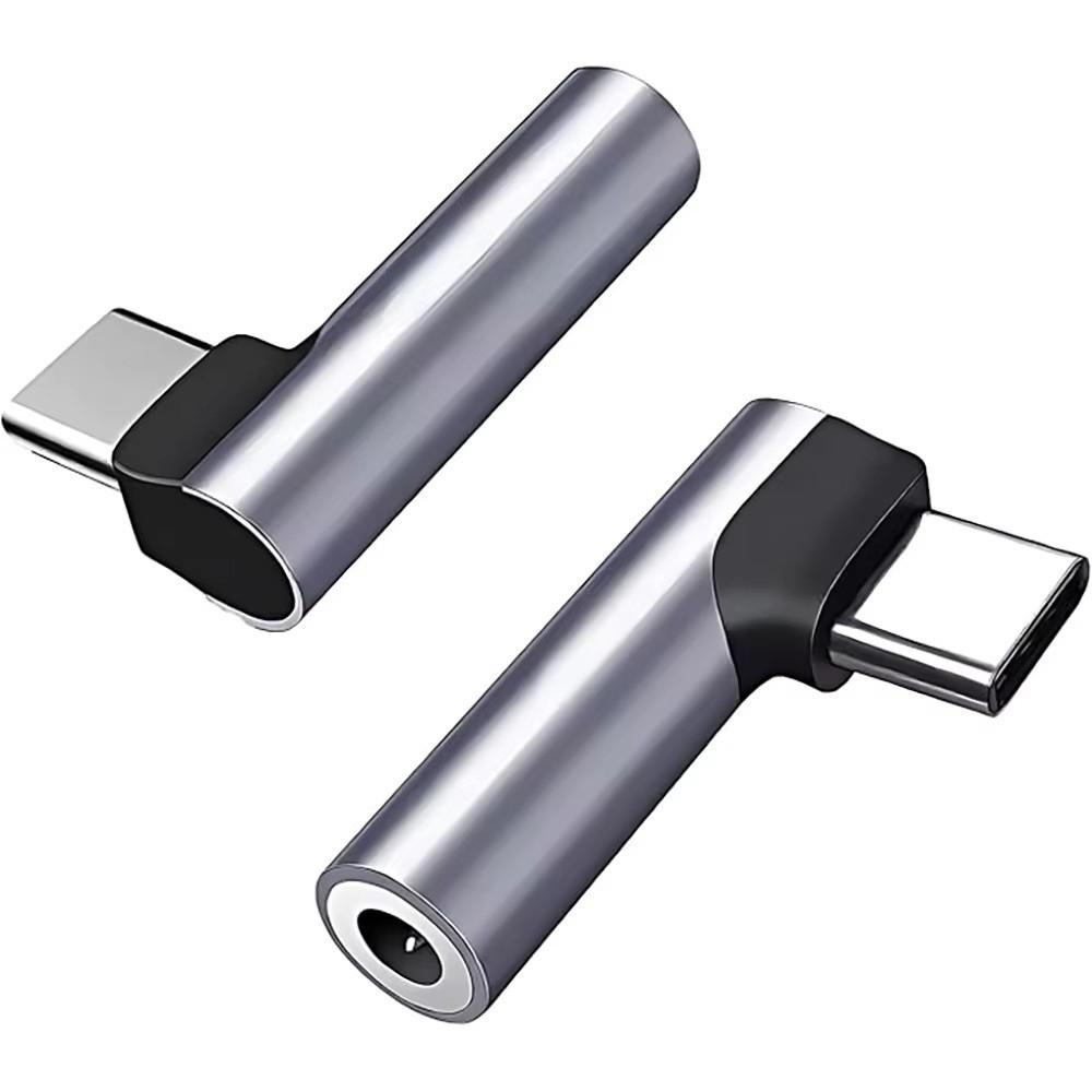 Winkel Typ Typ-C Audio Adapter Buchse Legierung 3,5mm Klinkenadapter Konverter Funktion AUX Adapter