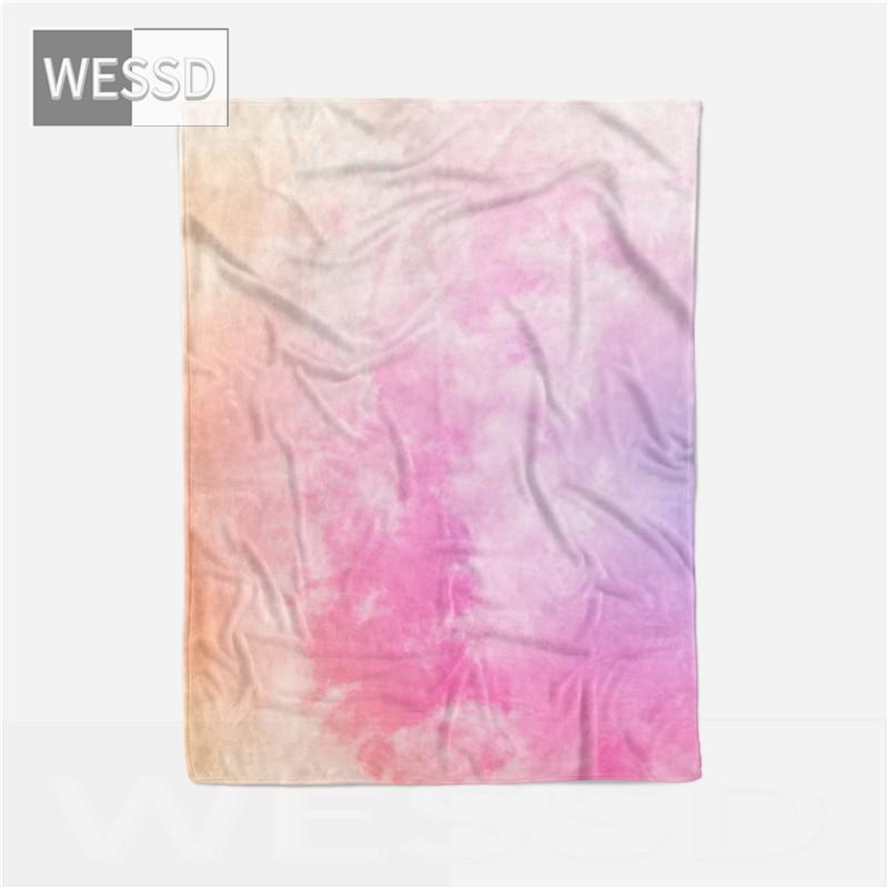 

Розовое фиолетовое фланелевое одеяло с узором неба, тонкое мягкое флисовое одеяло для девочек и женщин, портативный чехол для сна, теплая простыня 80x100cm