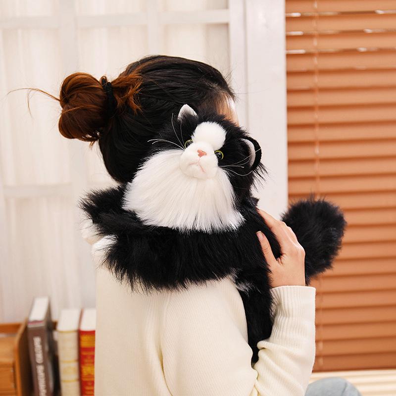 50CM Simulated Ragdoll Cat Plush Toys Soft Stuffed Doll Fluffy Lying Siamese Cat Calico Cat Doll Lovely Pet Accompany Gifts