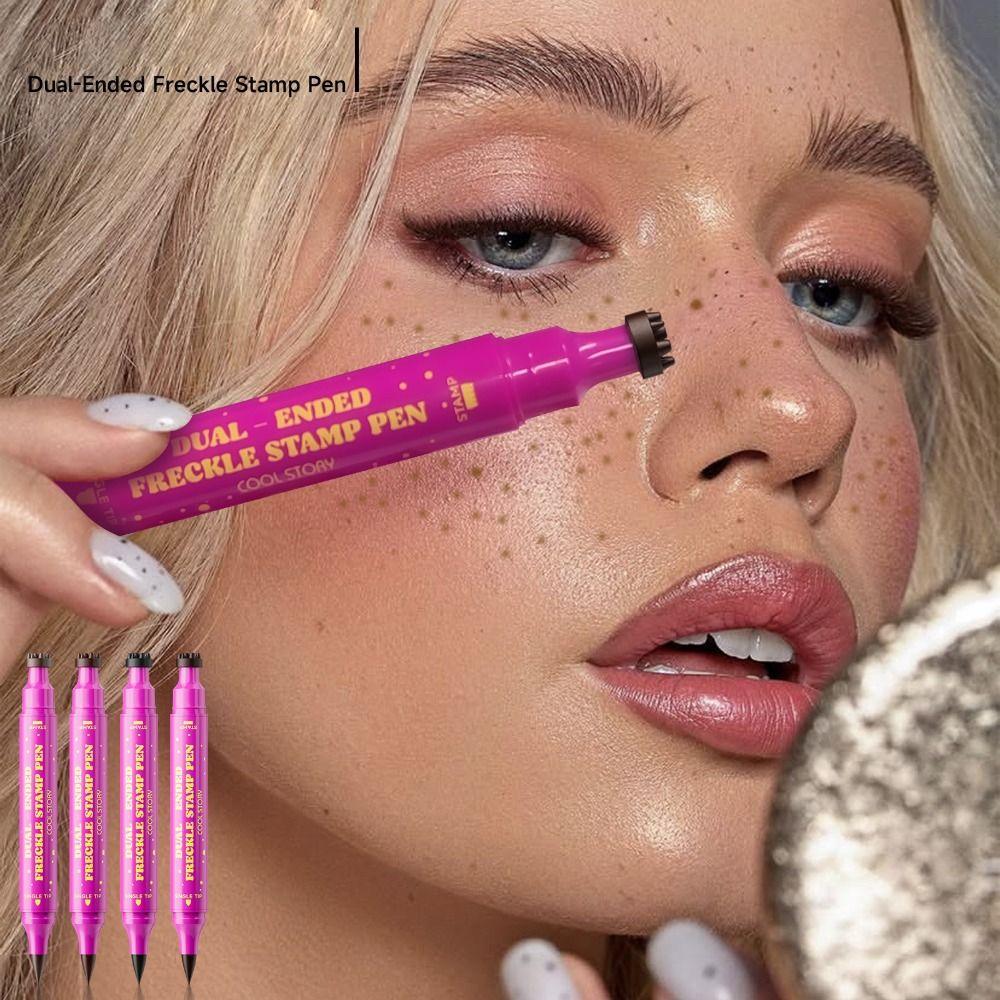 Dual-Ended Freckle Makeup Pencil Smudge-proof Freckle Pen High Quality Faux Freckle Stamp