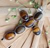 Tiger's Eye Gemstone 925 Sterling Silver Plated Gifted Cross Shape Pendant Jewelry NST-J2H23763