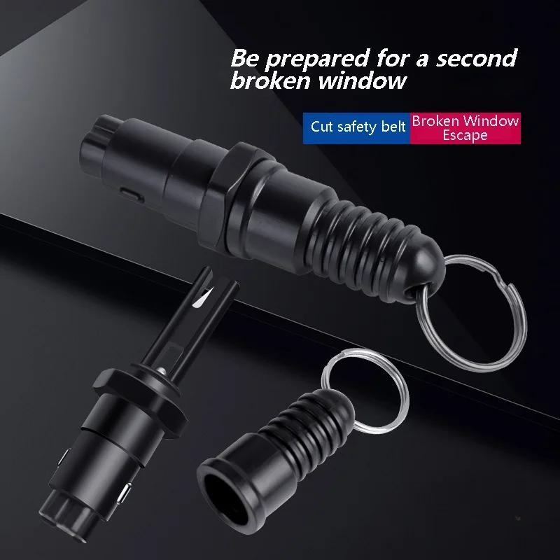 2-in-1 Car Safety Hammer Auto Emergency Glass Window Breaker Seat Belt Cutter Life-Saving Min Car Emergency Escape Hammer