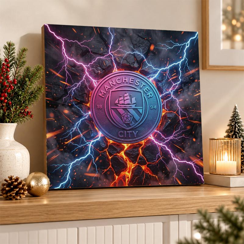 Manchester City Diamond Painting Kit 5D Full Drill DIY Diamond Mosaic Wall Art Home Decor