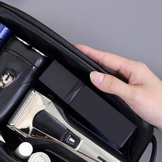 Pánská cestovní toaletní taška z umělé kůže, vodotěsný organizér na toaletní potřeby s boční rukojetí, přihrádkou na mokré věci, taška pro uložení holicích potřeb