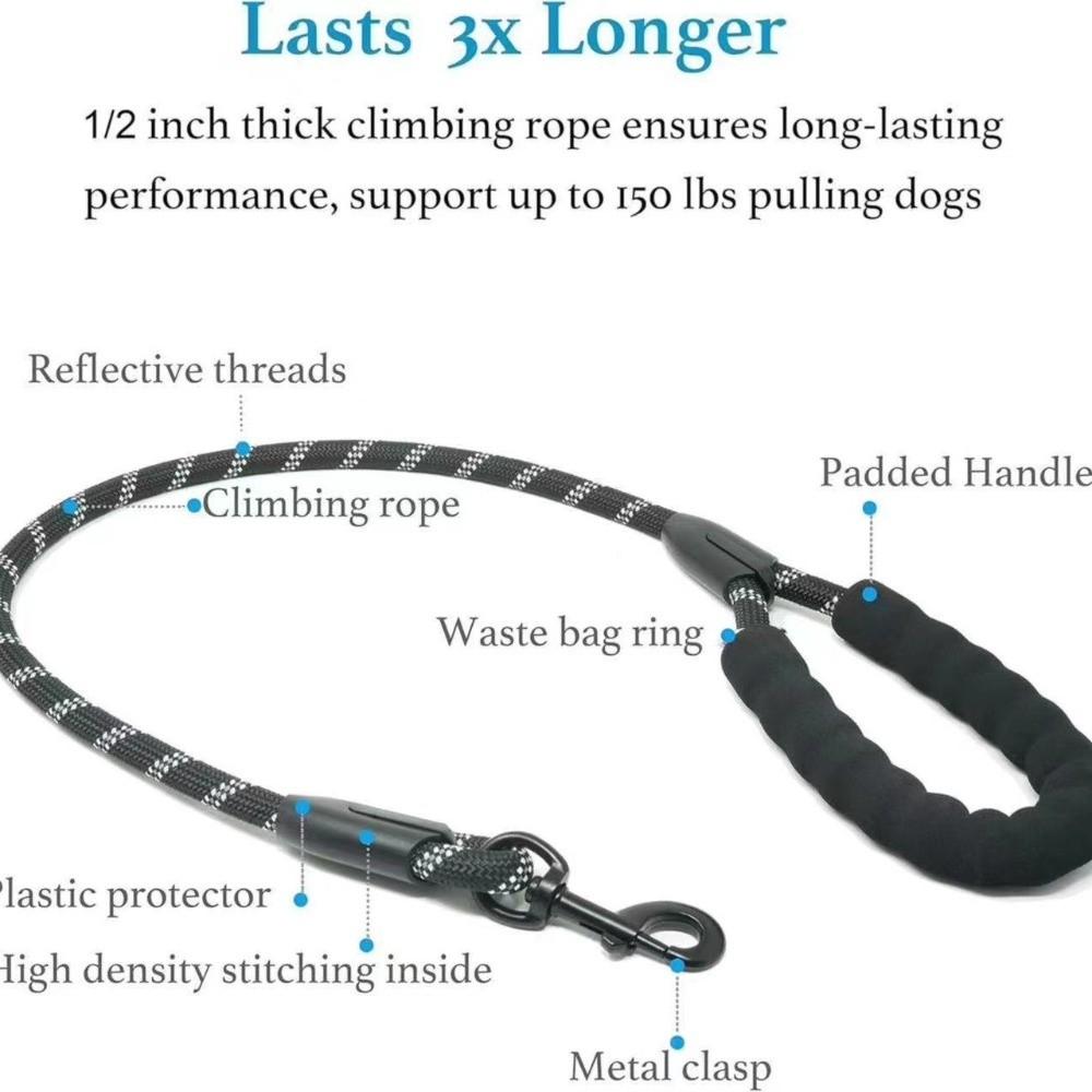 Stretchable Double Head Dog Rope Nylon Elastic Traction Rope Double Headed Leash  Small Dogs