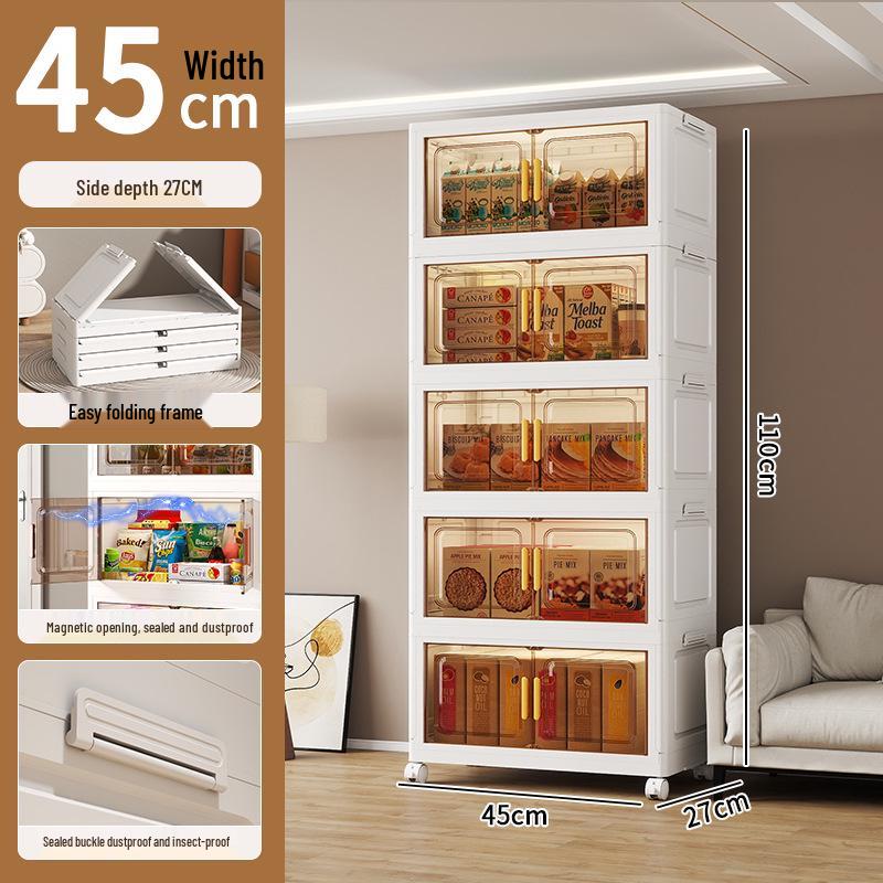 Foldable Children's Wardrobe: Plastic Organizer for Baby Clothes, Toys, Snacks
