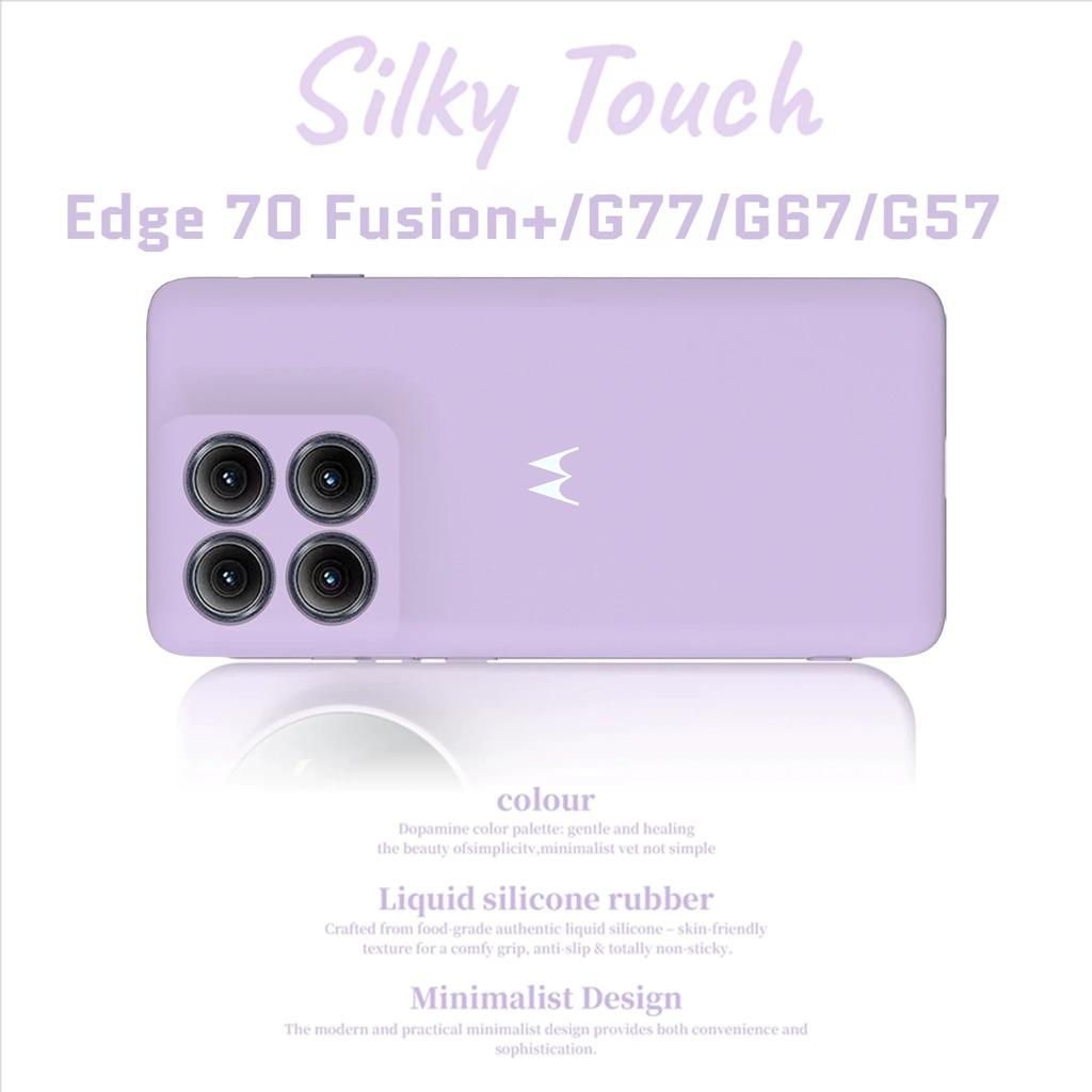 Liquid Silicone Original Case for Motorola Signature G87 G77/67/57/47/37/17 Power Edge 70 Pro Ultra Fusion+ 60 Stylus Neo Cover