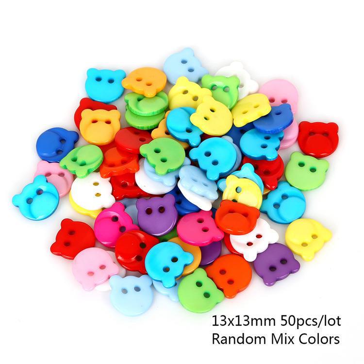 Colorful Plastic Button Set: Heart, Star, Butterfly, Round - DIY Jewelry Craft Accessories