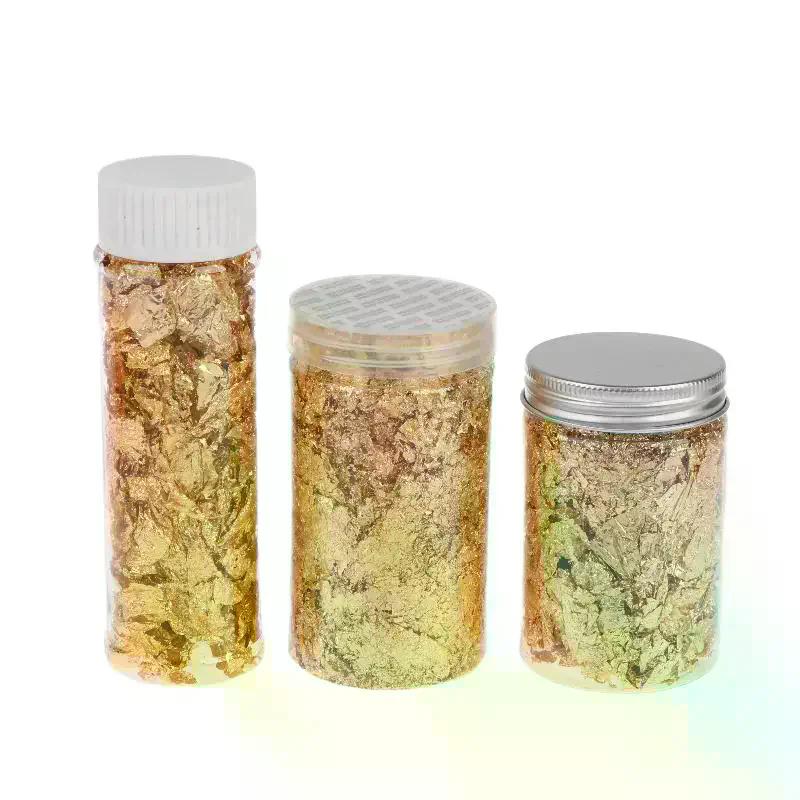 2/5/10g Metallic Foil Flakes Gold Foil Flakes Colorful Alloy Foil Flakes For Arts Nails Painting DIY Crafts Decor Jewelry Making