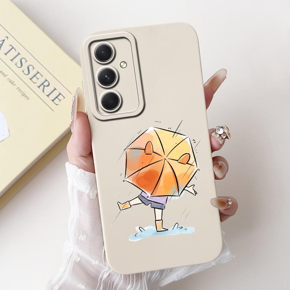 For Samsung Galaxy M55 Case SM-M556B Flower Cartoon Panda Soft Silicone Cover For Samsung M55 5G 6.7"Shockproof Phone Case Funda