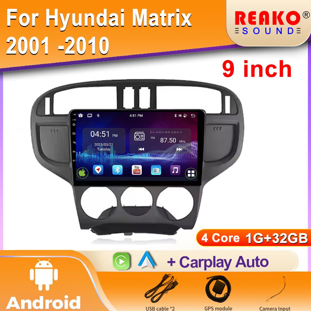 Android For Hyundai Matrix 2001 -2010 Car Radio Multimedia Navigation Wireless Carplay Stereo 4G GPS Head Unit Screen