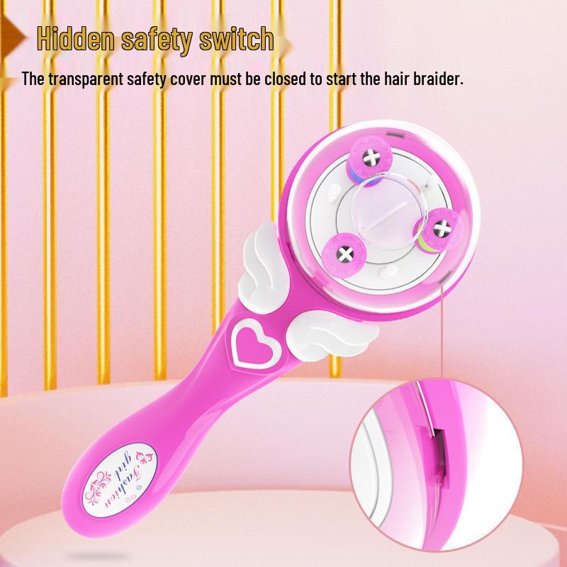 Role-Playing Braiding and Rhinestone Hair Machine Toy for Kids