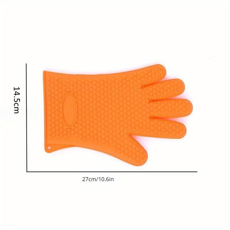 1 пара силиконовых перчаток пищевого качества, термоизолирующих, нескользящих, толстых рукавиц для выпечки, готовки, кухни, духовки, микроволновой печи, термостойких. Red