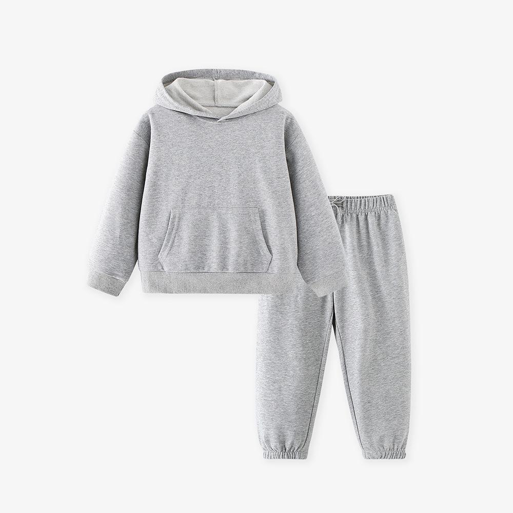 

Дитячий худі та спортивні штани на осінь/зиму 2025 - Однотонний, базовий стиль Size 3-4Y