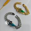 New European and American Hip-hop Trend Men's Style Diamond Studded Chain Religious Saint Judas Accessories Personalized Splicing Saint Judas Bracelet