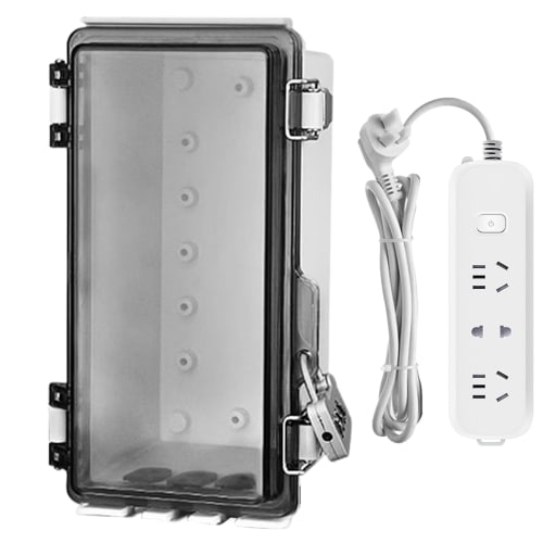 Waterproof Electrical Box | Electrical Project Enclosure with Clear Cover | Burglar-Resistant, Weatherproof Case with Lock for Outdoor Wall Installati