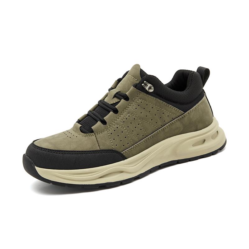 Fashion Genuine Leather Comfort Outdoor Mens Hiking Shoes Fashion Soft Classic Driving Footwear Non-slip Walking Shoes Casual Sneakers