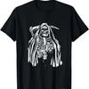 Skeleton Grim Reaper Angel Of Death Scythe Dead Mower Goth T-Shirt