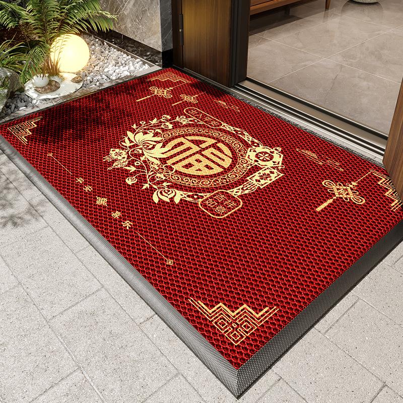 Villa Entrance Floor Mat Entry Door Mat Outdoor Entrance Carpet Leave-In Non-Slip Foot Mat Outdoor Dirt-Resistant Pvc Door Mat