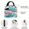 1pc 2D Printing Flamingo And Tropical Plant Pattern Universal Work Lunch Bags for Both Men And Women - Small-Sized Adult Lunch B
