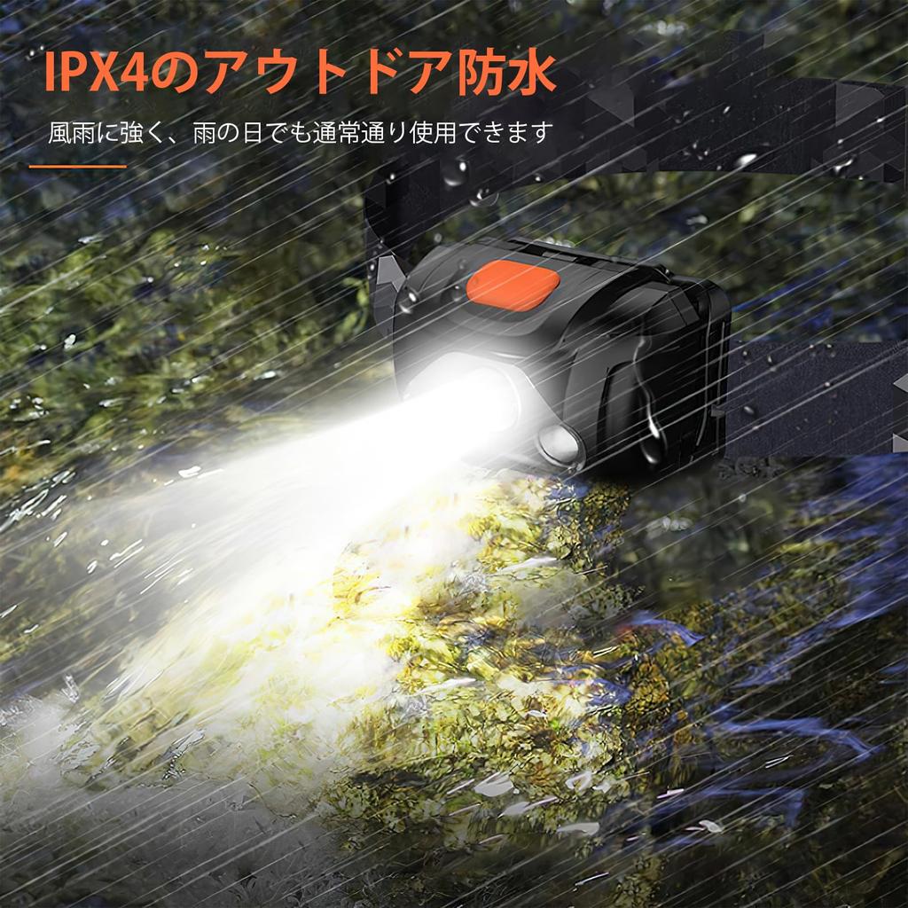 SecurityIng 250 Lumen LED Batterie 4 Rot Kompatibel mit AAA IPX4 Nacht Nacht 2 Stück Verkauft Scheinwerfer, Stirnlampe, Betrieben, Modi, Licht, Batterien,