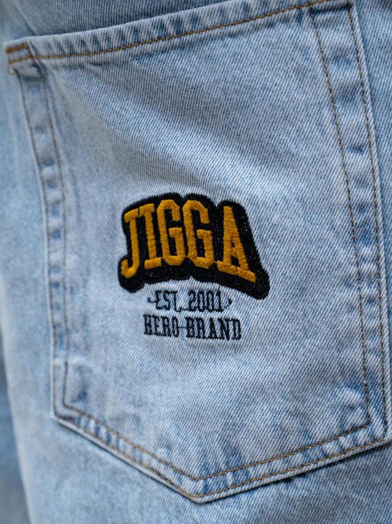 Jigga Wear Nya Konturer Herr Super Vidbyxade Jeans Ljusblå M
