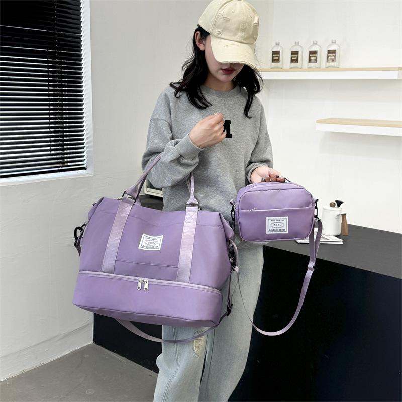 Large Capacity Travel Bag with Shoe Compartment, Wet/Dry Separation for Swimming & Fitness