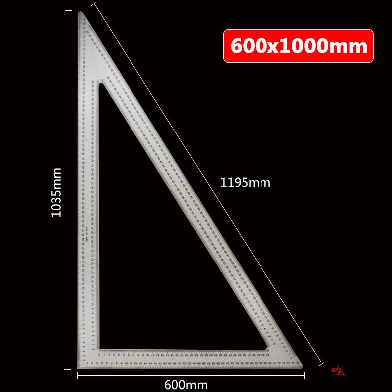 Stainless Steel 90° & 45° Right Angle Triangle Ruler for Woodworking & Decoration