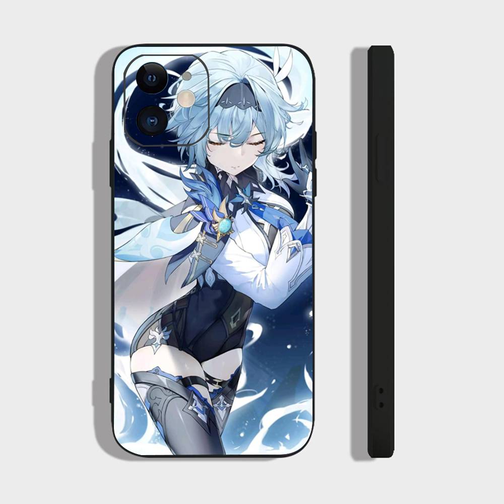 Eula Lawrence Genshin Impact Phone Case For IPhone 17 Air 16 15 14 13 Pro Max 11 12 Black Silicone Cover