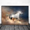 Horse Wall Art Posters Horse Running Canvas Art Print Painting Beautiful Horses Pictures for Modern Home Living Room Decoration