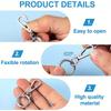 1/3/5Pcs Swivel Clasp Clip Metal Connecting Buckle Snap Hooks Double Opening Key Chain For Diy Crafts Lanyard Accessories