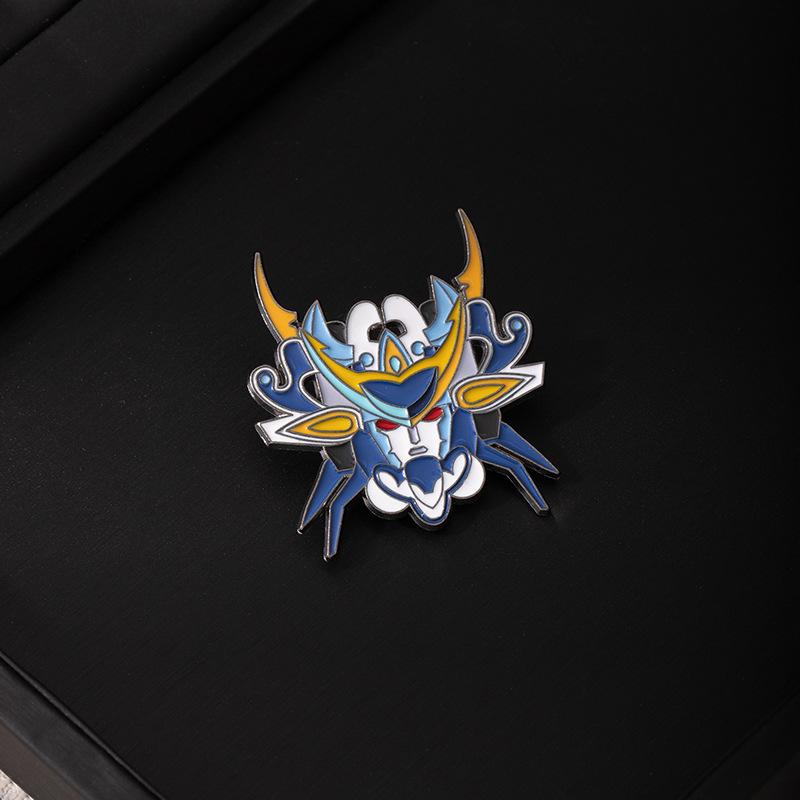 Japanese Anime Peripheral Gundam Mecha Warrior Badge Creative Children'S Clothing Schoolbag Decorative Accessories Brooch