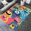 Monsters, Colorful, Ghost Face Office Carpet Soft Polyester Entrance Carpet Washable Non Slip Machin